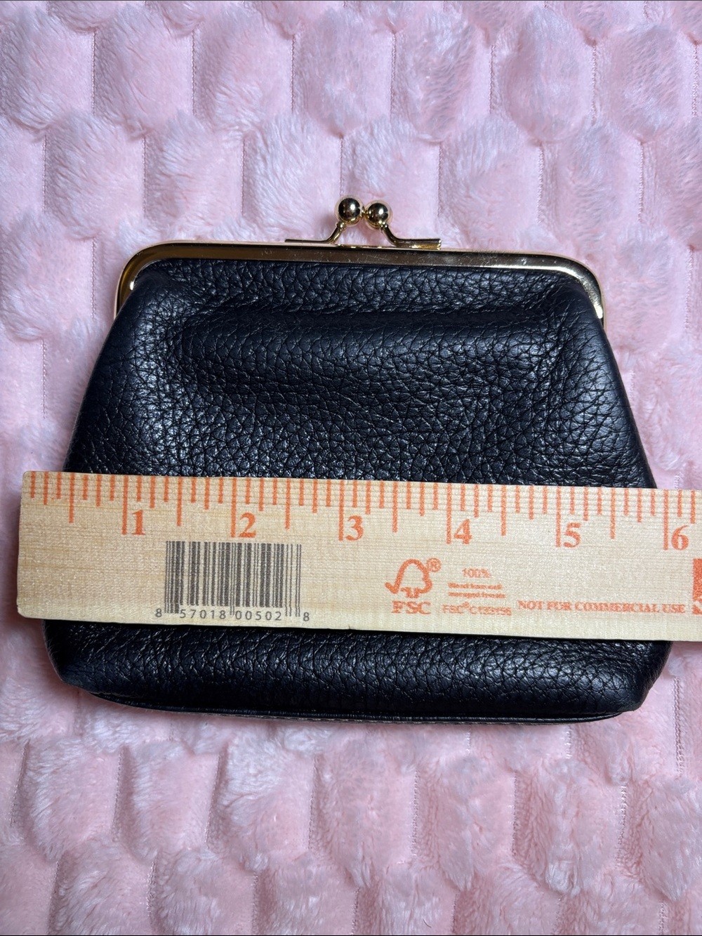 Y2K/ Vintage Dooney & Bourke Pebbled Kiss-Lock Coin Pouch with Gold Hardware - Picture 16 of 16